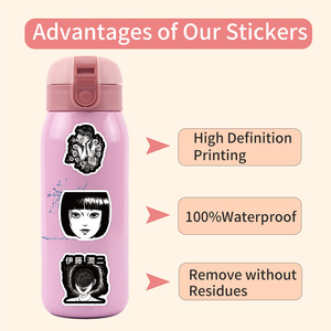 สติกเกอร์กราฟฟิตีลายอะนิเมะ <span class=keywords><strong>Junji</strong></span> <span class=keywords><strong>Ito</strong></span> ใหม่120ชิ้นสติกเกอร์กันน้ำแบบทำมือสำหรับกระเป๋าสเก็ตบอร์ด - Product Image 4