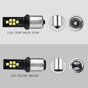 Nuovo <span class=keywords><strong>12V</strong></span> Auto lampadina LED per Auto 1156 BA15S P21W 1157 BAY15D <span class=keywords><strong>P21</strong></span>/5W 3030 12SMD Moto Stop freno di retromarcia segnale di direzione - Product Image 4