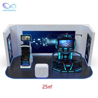 Infinity 10 ~ 100 metros cuadrados parques de atracciones 9D Vr servicio de una tienda 9D simulador máquina de videojuegos para parque temático Vr