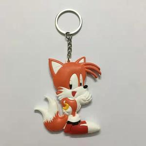 1PCS Figurine d'anime hérisson <span class=keywords><strong>porte</strong></span>-clés 3D double face en PVC caoutchouc, <span class=keywords><strong>porte</strong></span>-clés de dessin animé, jouet pour enfants, <span class=keywords><strong>porte</strong></span>-clés, cadeau - Product Image 4