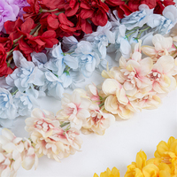 Hot Selling Delphinium Bloem Kunstmatig Rood Blauw Geel Zijde Delphinium Bloem Lange Steel Voor Bloemstuk Diy Home Decor