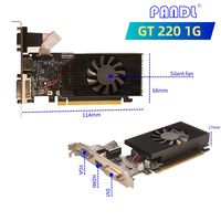 Carte graphique de divertissement pour jeux vidéo DDR3 Gt220 carte graphique à profil bas PANDL vente en gros de bureau 1 Go
