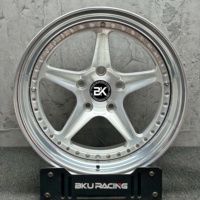 Jantes forgées Bku 3 pièces 5x120.65 pour Corvette C4 ZR1 C5 C6 C7 C8 Z06 18 19 20 pouces, jantes en alliage classiques personnalisées à lèvres profondes