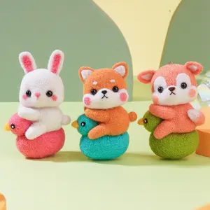 DIY Accessories Cute Animals Carton Toy Custom handmade Wool Felt Handcraft Kits