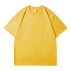 T-shirt uni surdimensionné en coton biologique 100% tissé et brodé, 210 GSM, respectueux de l'environnement, 66 couleurs naturelles, certifié GOTS, unisexe - Product Image 5
