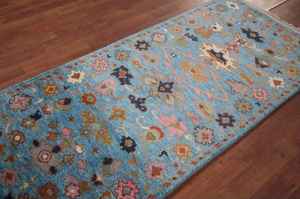 Oushak พรมสไตล์ตะวันออกทำด้วยมือผ้าฝ้ายขนสัตว์ตุรกีย้อมสีผักขนาด8x10 - Product Image 4