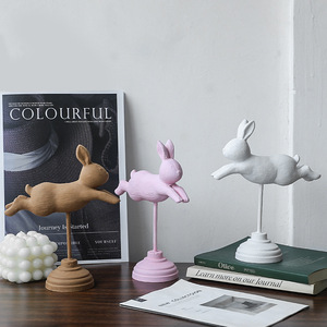 Ornement <span class=keywords><strong>Lapin</strong></span> Volant Minimaliste Moderne de Style Nordique pour Décoration de Meuble à <span class=keywords><strong>Vin</strong></span>, Meuble TV, Entrée, Cadeau de Déménagement - Product Image 4