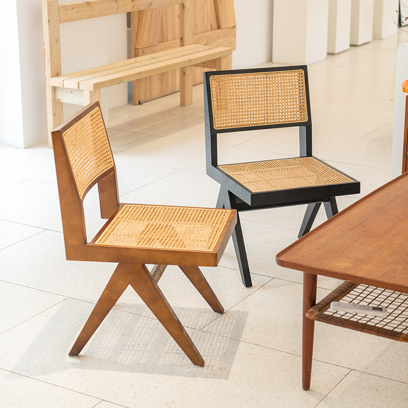Современный стул из массива дерева cesca marсель breuer, стулья для столовой, черного цвета, из натурального ротанга, для кафе, ресторана, обеденные стулья