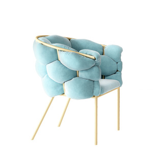 Poltrona Moderna di Lusso in Velluto con Gambe in Metallo Dorato Stile Nordico <span class=keywords><strong>per</strong></span> Soggiorno, Hotel, <span class=keywords><strong>Salone</strong></span>, Matrimoni, Eventi o Uso Esterno - Product Image 5