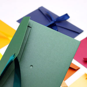 Carte postale personnalisée, carte de <span class=keywords><strong>remerciement</strong></span>, papier perlé, invitation de <span class=keywords><strong>mariage</strong></span>, enveloppe avec nœud en ruban - Product Image 4