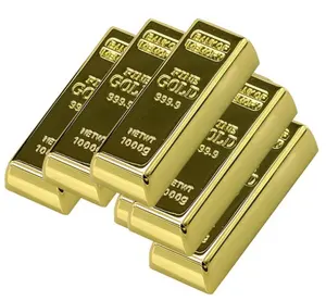 Gold bullion Model USB 3.0 usb Flash Drive golden bar Pen Drive 4GB 8GB 16GB 32GB 64GB Metal Flash Memory Stick gifts