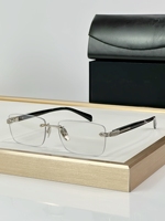 Gafas cuadradas de moda de diseñador para hombre, gafas ópticas de ordenador sin montura a la moda, montura de gafas de lectura sin montura 2025 para mujer
