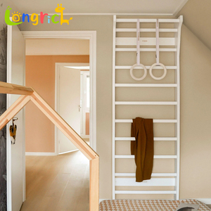 Escalera de Pared Decorativa, Escalera Sueca de Madera, Estructura de Escalada Triangular para Niños - Product Image 2