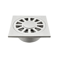 Drain de sol carré en acier inoxydable pour garage robuste pour salle de bain et balcon