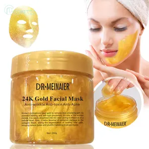 Più venduto 24K oro collagene riparazione maschera per il sonno idratante crema per il viso che restringe i pori maschera applicare