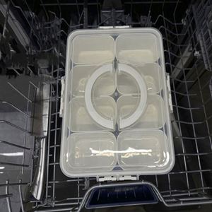 Boîte à collation écologique pour la cuisine, conteneur à légumes avec compartiment séparateur portable et couvercle pour aliments, bonbons, légumes, biscuits - Product Image 2