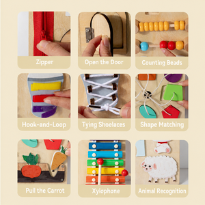 Kindergarten Multifunctional Busy Board <b>Sensory</b> <b>Wall</b> Activity Activity <b>Wall</b> Busy Boards to Cultivate Hands-on Ability - Product Image 3