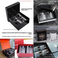 Coffret Cadeau Verres à Shot Classiques pour Bar à Domicile KTV – Verres à Whisky, Vin et Bière Gaufrés, Luxe Léger Rétro, Logo Personnalisé