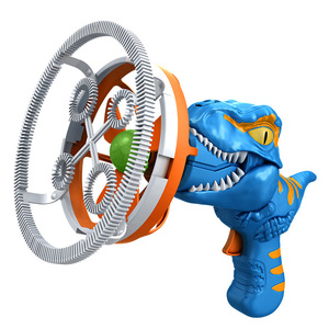 2025 venta superior verano al aire libre niños eléctrico gran fabricante de burbujas Máquina automática ventilador dinosaurio pistola de burbujas máquina para niños - Product Image 1