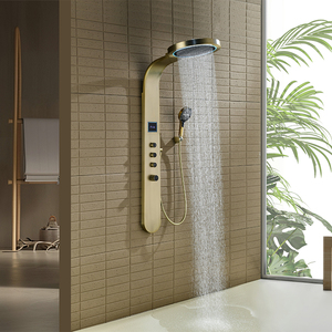 Colone de douche En hoặc brossé Avec LED mitigeur pommeau de douche Haute pression - Product Image 2