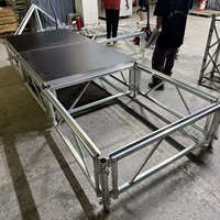 Plateforme de Scène Mobile et Portable en Aluminium pour Événements, Mariages, Concerts, DJ – Dimensions : 1x1m, 2x2m, 1,2x1,2m, 1,2x2,4m
