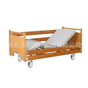 เตียงไฟฟ้าปรับระดับได้สำหรับผู้สูงอายุ ยี่ห้อ Li Rong รุ่น Wooden ใช้งานในบ้าน ปรับด้วยมือ  ใช้งานได้หลากหลาย เหมาะสำหรับผู้สูงวัย - Product Image 4