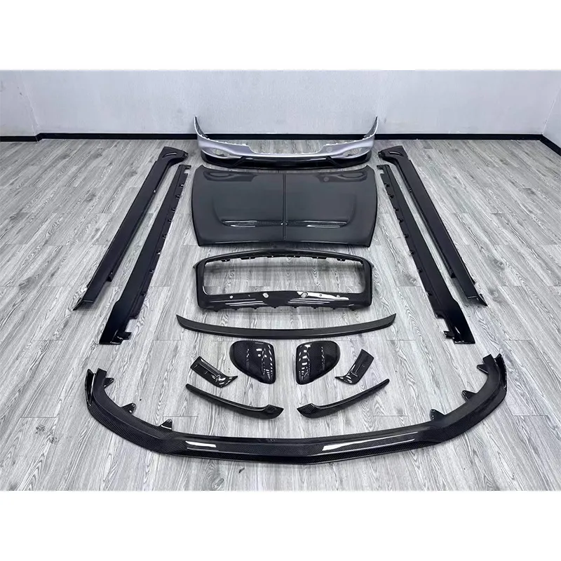 Runde Dry Carbon Fiber Body Kit Voor Bentley Flying Spur Upgrade Facelift Nieuwe Product Lancering Front Lip Side Rokken Capuchon Goed Passen