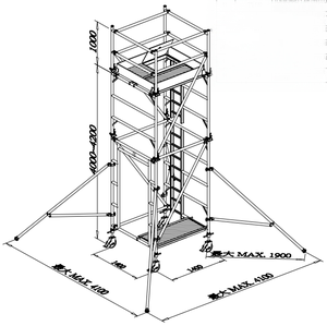 Modern Industrial Aluminium Mobile Tower Flexibility <strong>Scaffolding</strong> for Convenient <strong>Use</strong> - Product Image 6