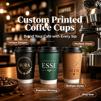 Gobelets à café jetables en papier de 16 oz et 20 oz, grand format, avec logo personnalisé, pour boissons chaudes, double paroi, vente en gros, fournisseur direct d'usine