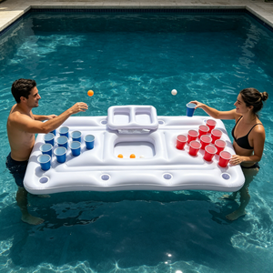<span class=keywords><strong>Table</strong></span> <span class=keywords><strong>de</strong></span> billard gonflable pour jeux d'été, flotteur gonflable pour piscine, 4 balles <span class=keywords><strong>de</strong></span> <span class=keywords><strong>ping</strong></span>-<span class=keywords><strong>pong</strong></span>, 20 gobelets pour adultes - Product Image 5