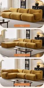 Canapé d'angle incurvé élégant de style nordique italien pour la maison ou la salle de sport Meubles de salon - Product Image 3