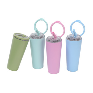 Stainless Steel Insulated Tumbler With Straw And Lid Travel Water <b>Bottle</b> 20oz For Outdoor Use - Product Image 3