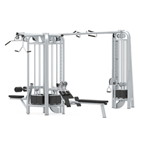 Machine de musculation professionnelle multi-stations 5 postes avec crossover à câbles et sélecteur de charges pour club de fitness