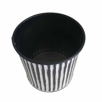 Bougeoirs en métal galvanisé de style campagnard, petits pots ronds noirs avec couvercle pour la décoration de jardin et de maison