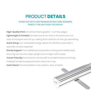 Juego de 3 Pancartas Retráctiles para Cumpleaños, Banner Enrollable, Soporte para Pancarta, Recuerdos de Quinceañera, Letrero de Bienvenida - Product Image 3