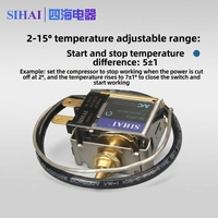 Interrupteur de contrôle de température de climatisation mécanique automobile Sihai 12V/24V universel pour camions, température réglable