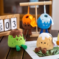 Porte-clés en peluche volcan de dessin animé, breloque de sac à thème nature, pendentif volcan mignon en peluche, jouet à presser en peluche