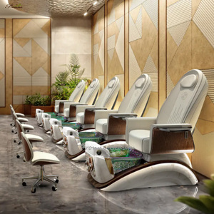 Moderno lujo bonito spa equipo azul cuadrado pedicura fregadero Mystique Pedicura Spa silla masaje de pies - Product Image 4