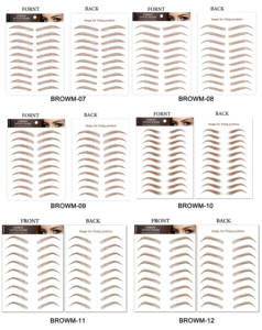 Tatouages de sourcils marron clair pour femmes imperméables <span class=keywords><strong>4D</strong></span> transfert de <span class=keywords><strong>tatouage</strong></span> de sourcils autocollants toilettage façonnage pour femmes fournitures de maquillage - Product Image 5
