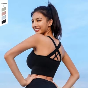 Reggiseno sportivo sportivo da donna personalizzato con cerniera frontale senza cuciture per Yoga reggiseno sportivo da palestra set da corsa con stampa all'ingrosso - Product Image 4