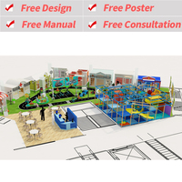 Custom Soft Games Sim City Indoor Playground Equipment Kids Birthday Party Station con Role Play House and Town