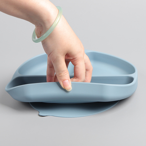 Eversoul Custom Siliconen Producten Kids Eetgerechten Slip Resistente Voeding Verdeeld Zuig Babyplaat Voor Peuter Kinderen - Product Image 6