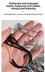 Metal Minimalist Square <strong>Plant</strong> Hanger Iron Flower <strong>Pot</strong> Large Hanging Chain <strong>Hook</strong> Durable Lightweight Welding Structure for Garden - Product Image 5