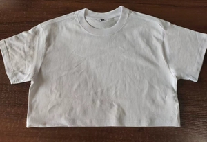 T-shirt Corta da <span class=keywords><strong>Donna</strong></span> 100% <span class=keywords><strong>Cotone</strong></span> Estiva Casual per Yoga e Fitness, Taglio Boxy alla Moda, Personalizzabile con Stampa Logo - Product Image 5