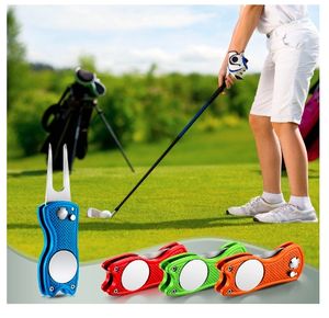 Outil de réparation de divot de golf en acier inoxydable avec bouton magnétique, outil de divot de marqueur de balle pour les prix de golf des golfeurs - Product Image 2