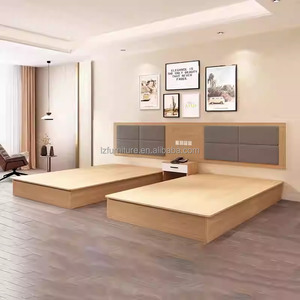 3 Star Hotel Bedroom Furniture Full Room Sets Modern <b>Queen</b> King Wooden <b>Bed</b> <b>Frame</b> With Headboard Nightstands TV Stand & Wardrobe - Product Image 2
