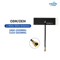 Antena FPC Interna de Doble Banda 2.4G 5.8G WiFi de Alta Ganancia, Conector U.FL MHF1, Adhesivo 3M, Flexible, Integrada para IoT, IPC, PDA