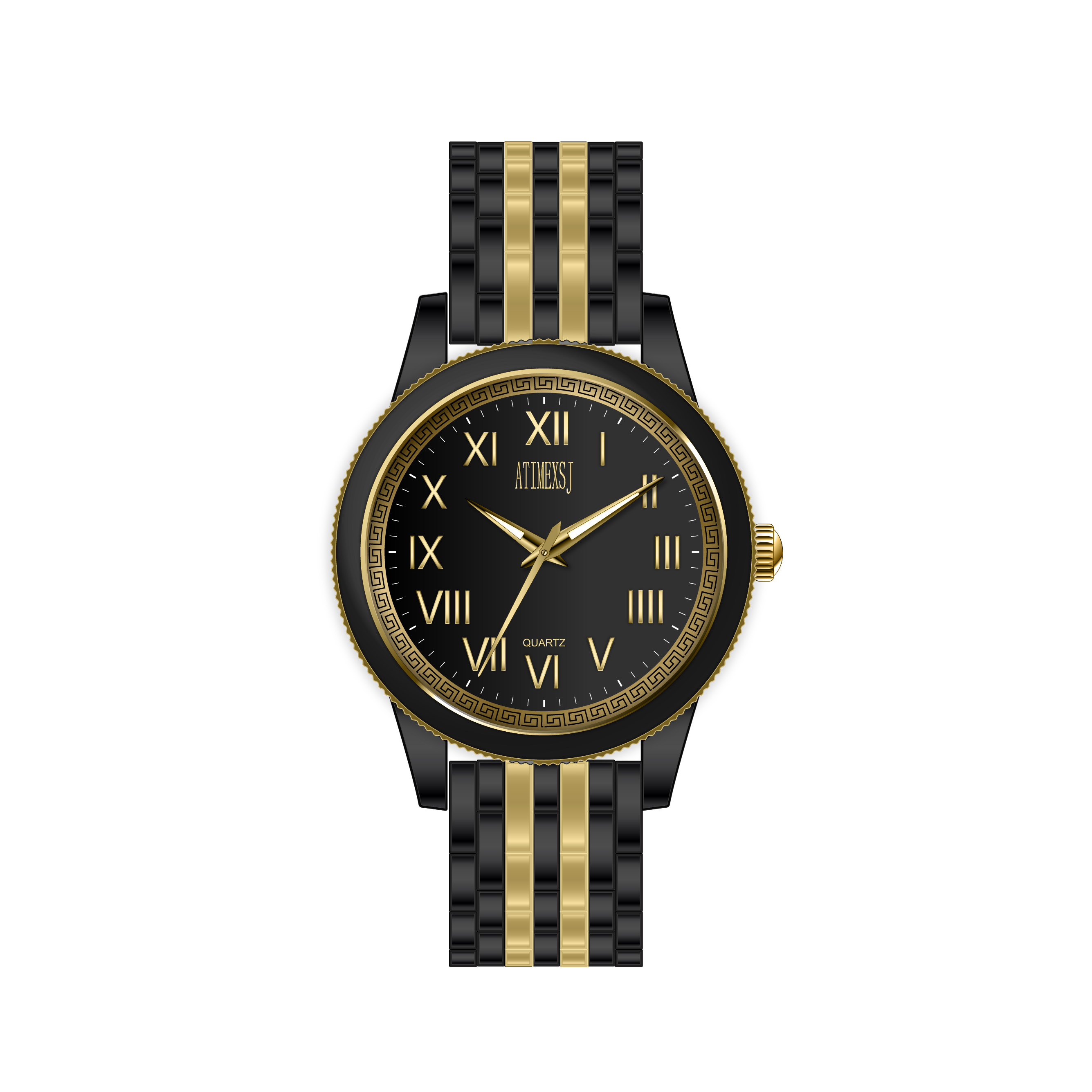 Two Tone-Gold Black