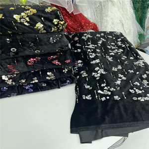 Nuevos Modelos 2025, Vestidos de <span class=keywords><strong>Lentejuelas</strong></span> Dobles Africanas Americanas, Bordados con Cuentas, Base de Malla, Encaje para Novios, 100% Poliéster - Product Image 4