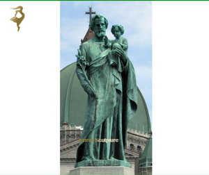 Iglesia Religiosa Decoración Bronce <span class=keywords><strong>Joseph</strong></span> Con Niño Jesús Estatua Esculturas para la venta - Product Image 5